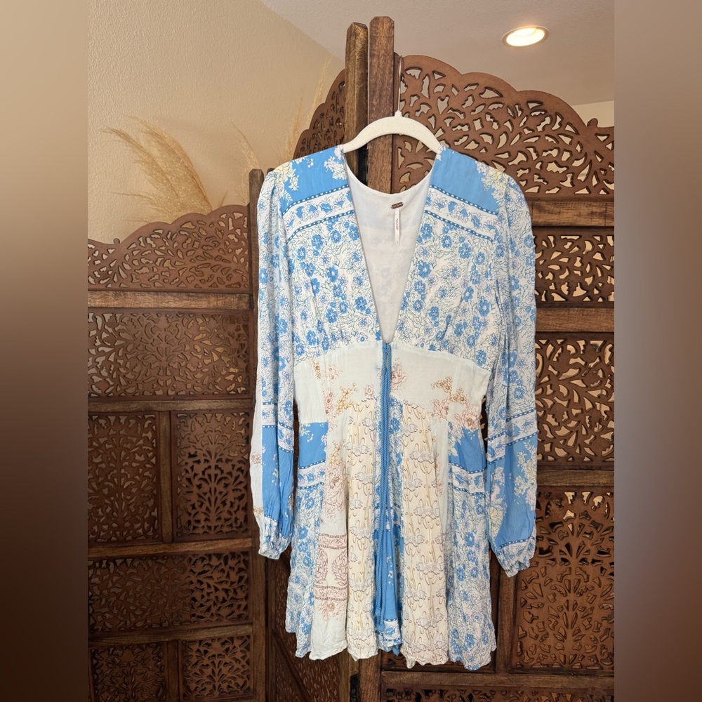 FREE PEOPLE Mixing it up mini dress sky combo - Picture 3 of 4